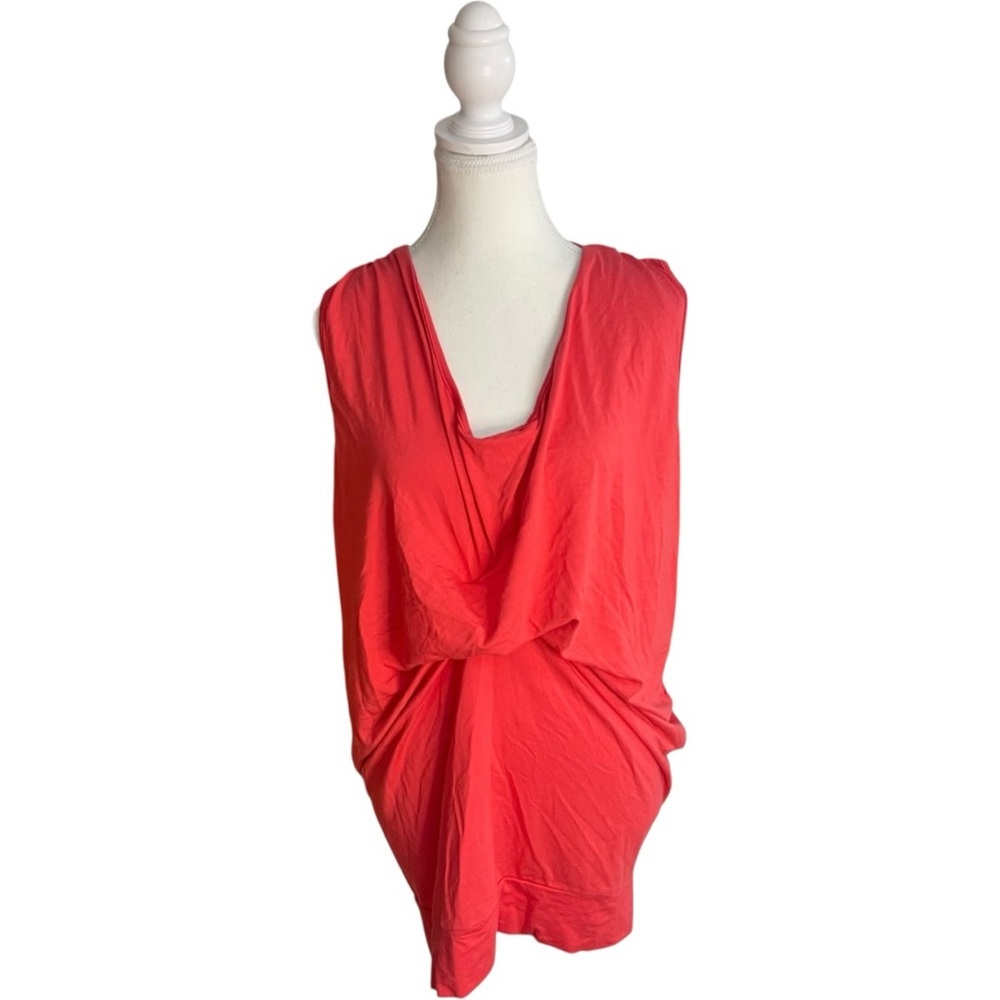Ingrid & Isabel Drape Front Maternity Top Orange Red